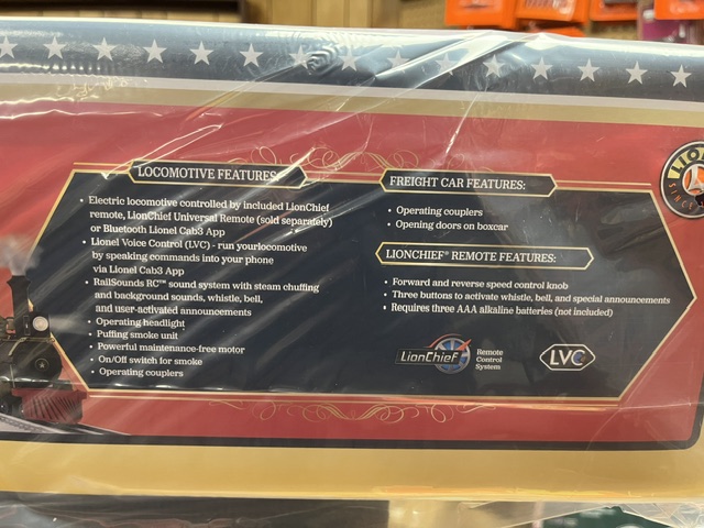 Lionel America Celebration 4-4-0 LionChief Freight Set with Bluetooth 5.0 SKU: 2623030 - Image 3